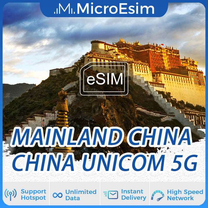 Mainland China eSIM China Unicom 5G