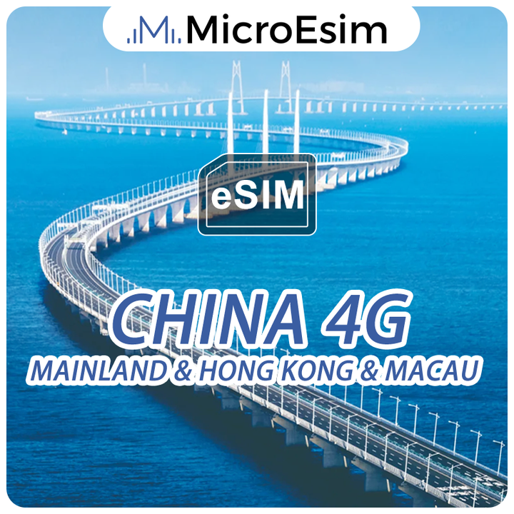 China eSIM 4G Mainland & Hong Kong & Macau 