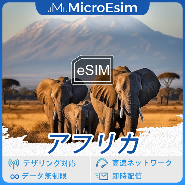 アフリカ 海外旅行用 eSIM