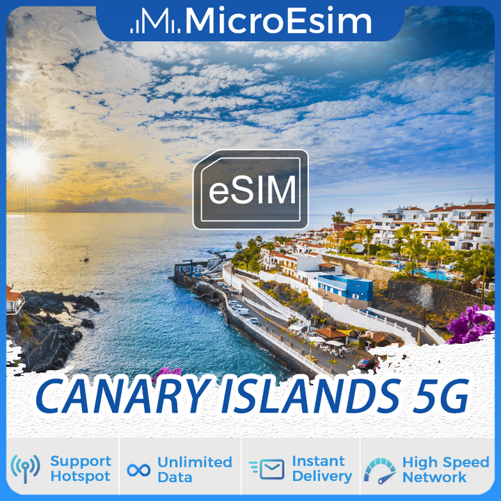 Canary Islands Travel eSIM 5G