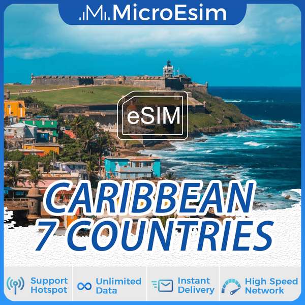 Caribbean 7 Countries Travel eSIM