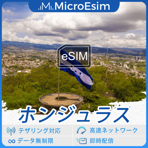 ホンジュラス 海外旅行用 eSIM