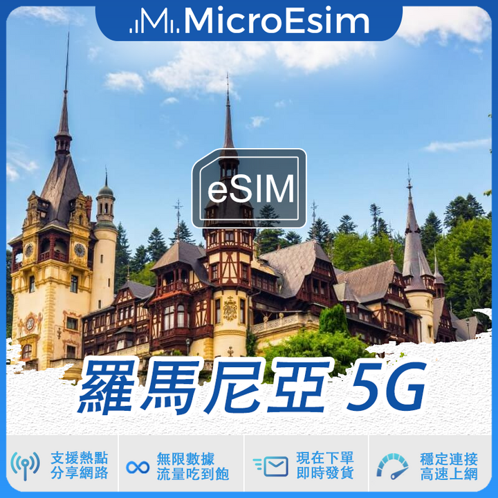 羅馬尼亞 出國旅游上網 eSIM 5G