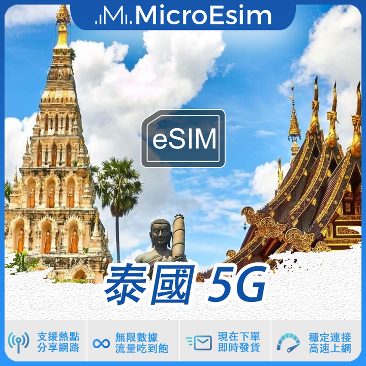 泰國 出國旅游上網 eSIM 5G