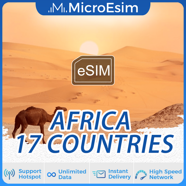 Africa 17 Countries Travel eSIM