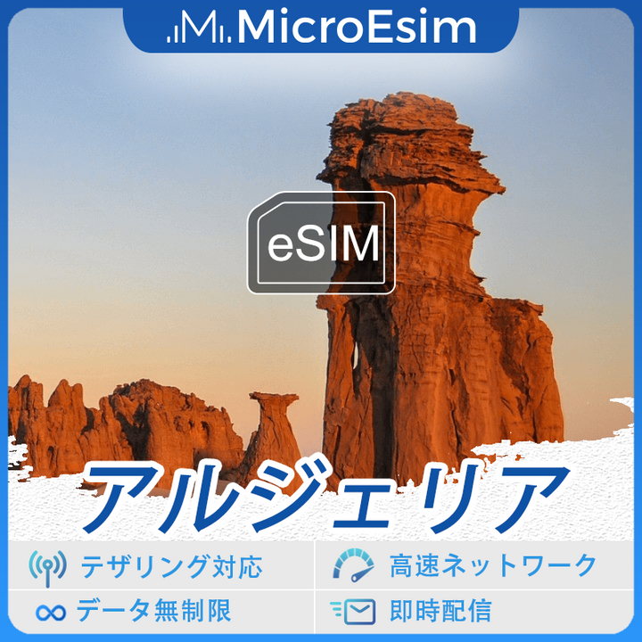 アルジェリア 海外旅行用 eSIM