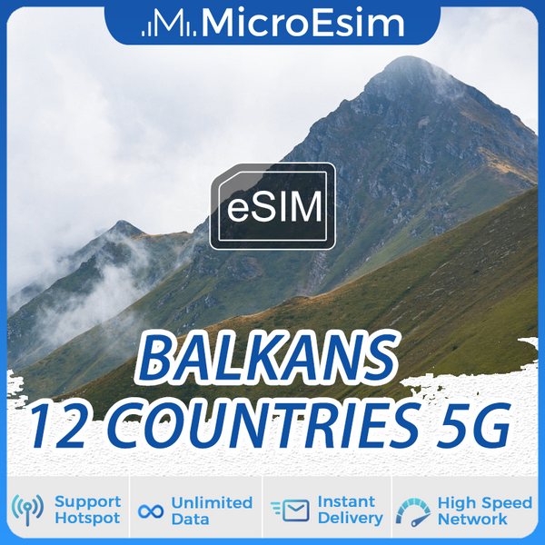 Balkans 12 Countries Travel eSIM 5G