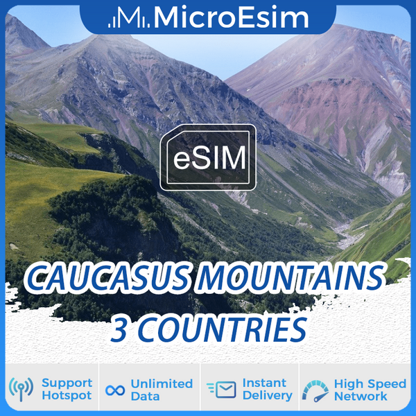 Caucasus Mountains 3 Countries Travel eSIM