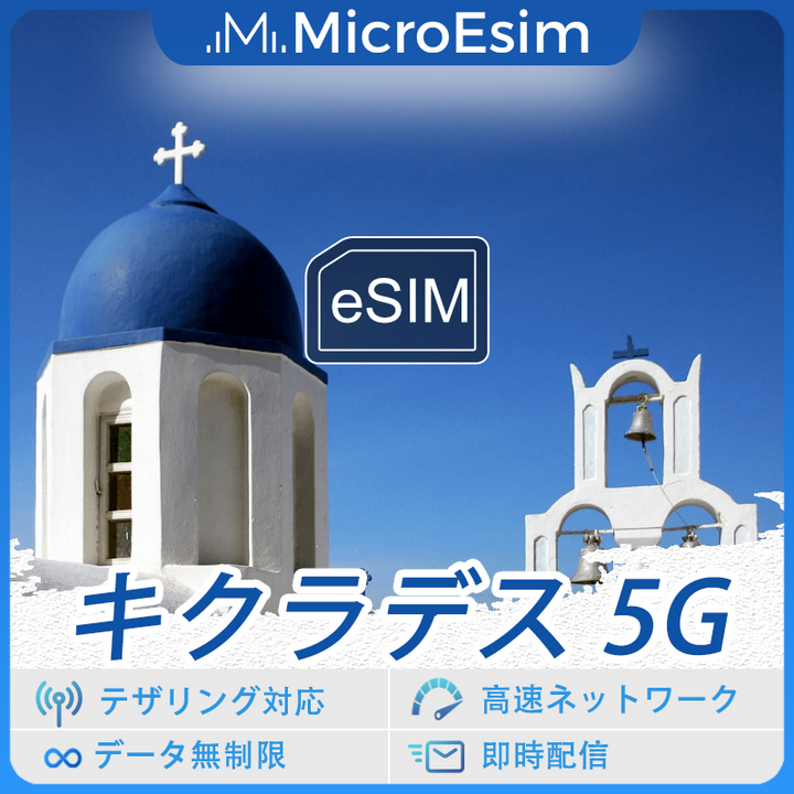 キクラデス 海外旅行用 eSIM 5G