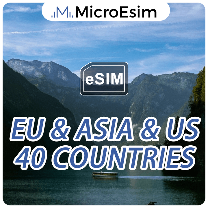 EU & Asia & US 40 Countries Travel eSIM