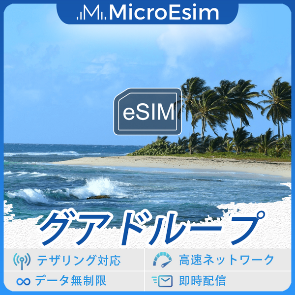 グアドループ 海外旅行用 eSIM