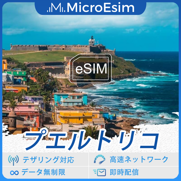 プエルトリコ 海外旅行用 eSIM