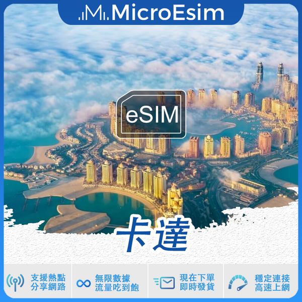 卡達 出國旅游上網 eSIM