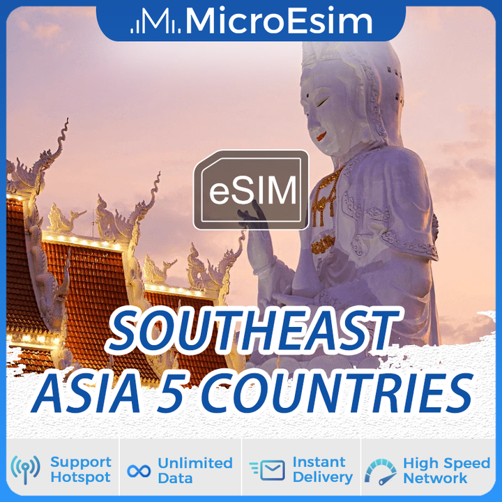 Southeast Asia 5 Countries Travel eSIM