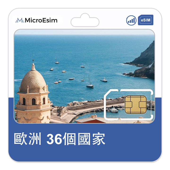 歐洲 36個國家 eSIM 